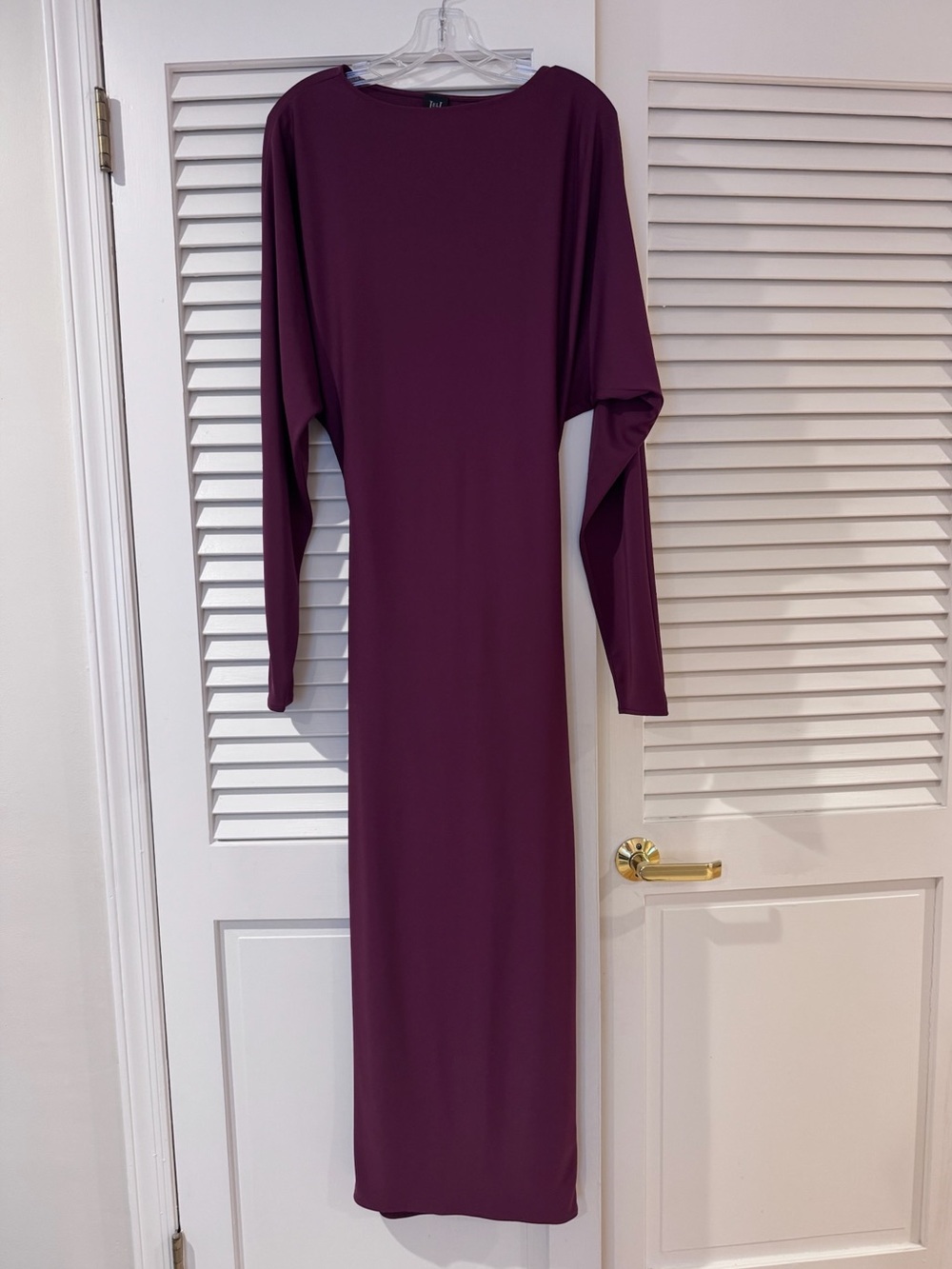 Helsa Matte Jersey Open Back dress in Cabernet
